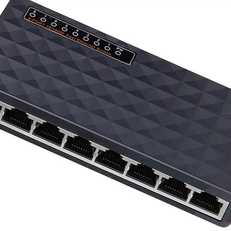 Diewu 8 портов гигабитный Ethernet сетевой коммутатор 10/100Mpbs концентратор Настольный Lan