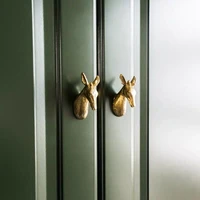 brass deerlet pure copper drawer cabinet door handle creative wardrobe tea caddy jewelry box knob diy decoration pulls handle
