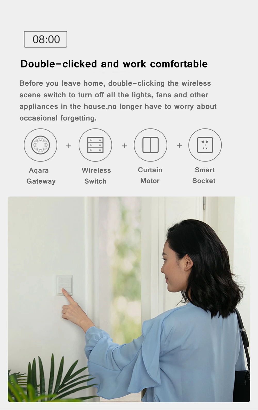 Новая международная версия Xiaomi Aqara opply беспроводной умный переключатель ZigBee 3,0 работает с Mijia App Apple HomeKit настенный переключатель