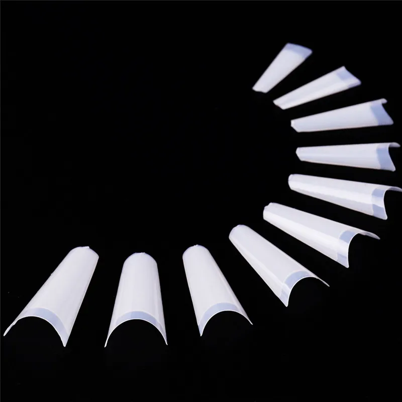 

No-Crease Clear Long Ballerina Nails Clear Full Cover Nails False Nail For DIY Nail Art BFC996