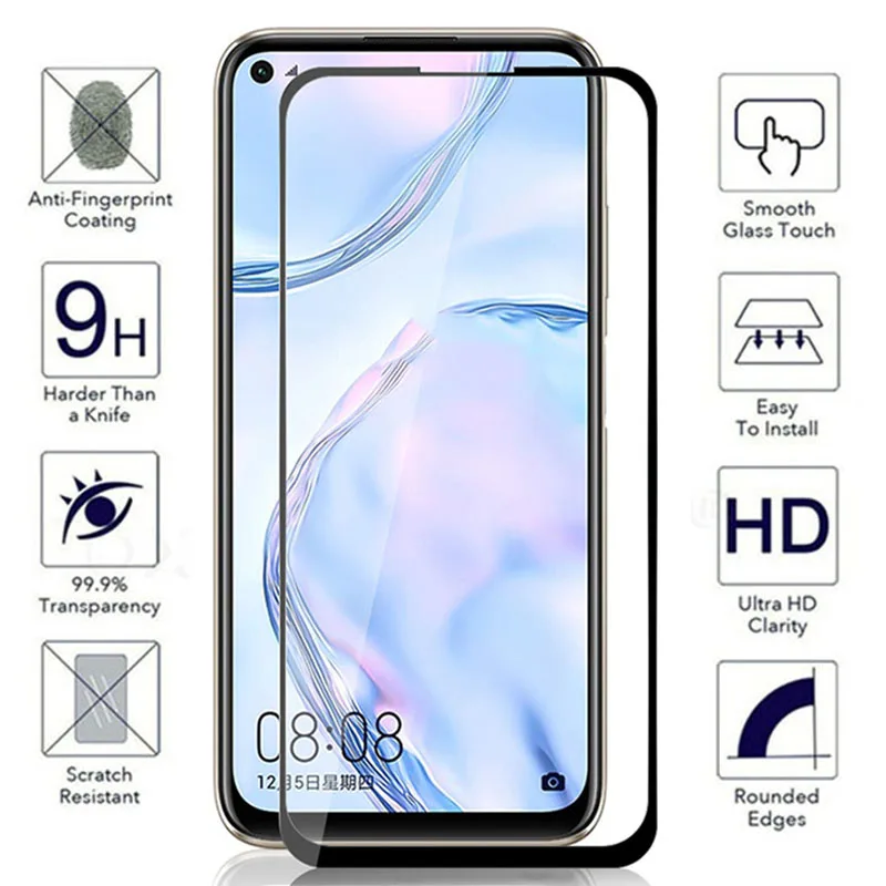 Закаленное стекло для Huawei P40 Lite защитное с полным покрытием E 3 1 шт.|Защитные