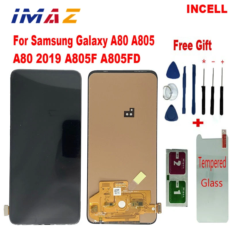 

IMAZ INCELL 6.7'' LCD Display For Samsung Galaxy A80 A805 SM-A805F 4GB LCD Touch Screen Digitizer Assembly For A80 2019 Screen