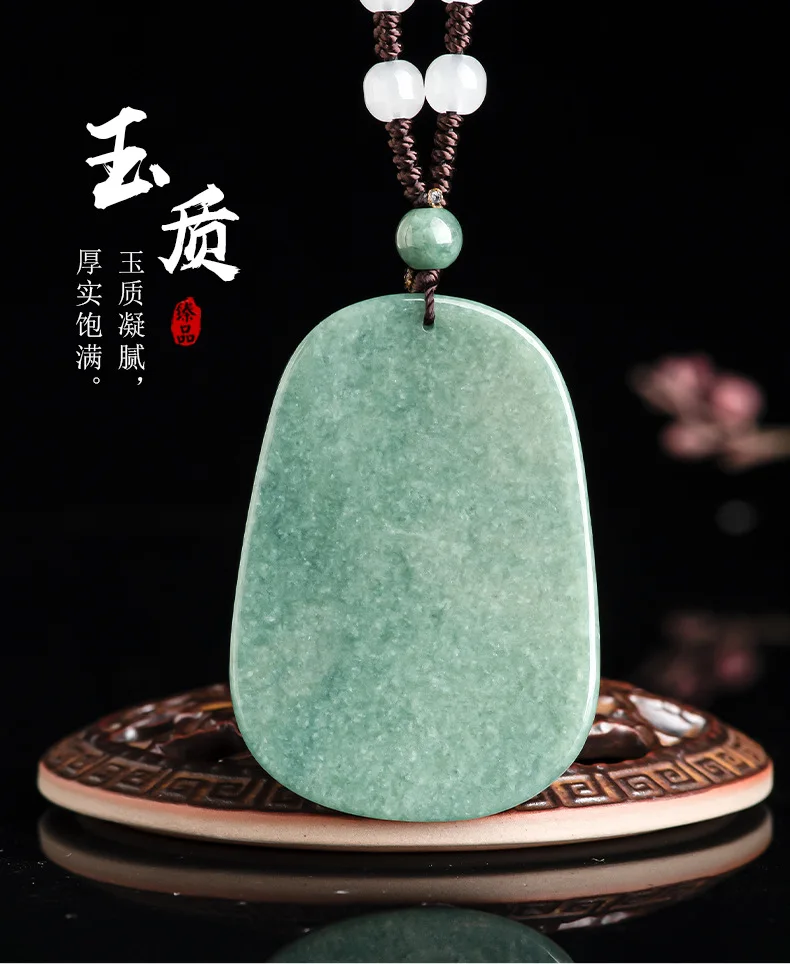 Новый кулон с зеленым драконом из натурального жадеита Очаровательная бижутерия