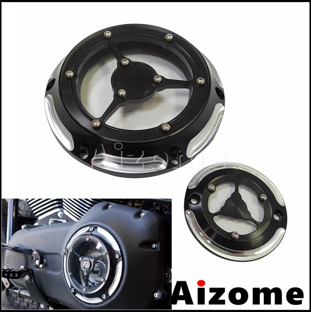 

Aluminum Derby Timer Cover For Harley Sportster 883 1200 Iron 883 Motorcycle 6 Holes Engine Protector timing Guard 1986-2017