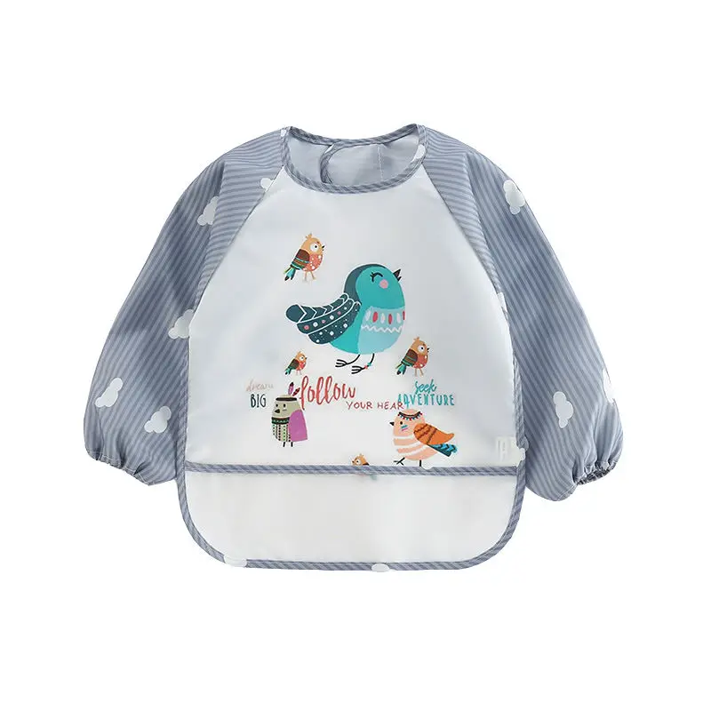 Baby Waterproof Apron Toddler Kids Boys Girls Long Sleeve Feeding Art Clothes Bib Smock Outerwear 1-3T | Детская одежда и обувь