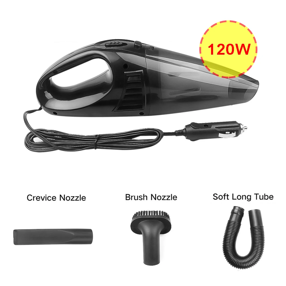 Портативный пылесос высокой мощности 120 Вт маленький автомобильный большой