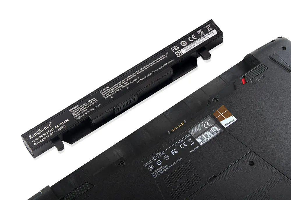 Kingsener A41N1424 Аккумулятор для ноутбука ASUS GL552 GL552VW GL552J GL552JX ZX50JX ZX50 ZX50V ZX50J ZX50JX ZX50VW X55LM2 48WH