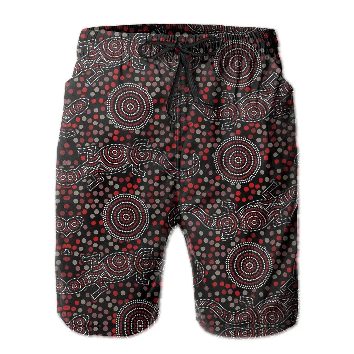 

Aboriginal Art Men's Beach Shorts Funny R333 T-shirts Eur Size