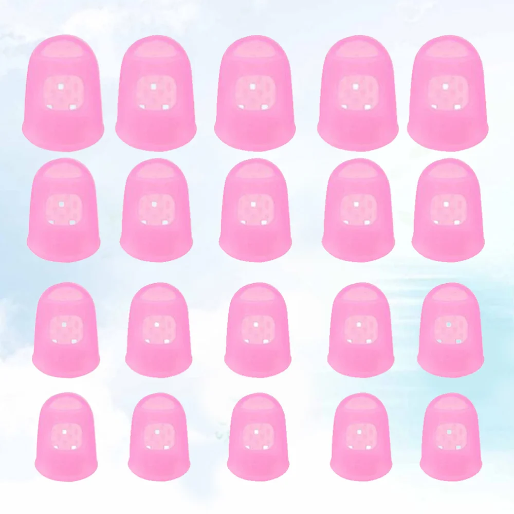 

40pcs Guitar Fingertip Protectors Silicone Finger Guards Finger Cover for Guitar Beginner (Size XS + Size + Size + Size