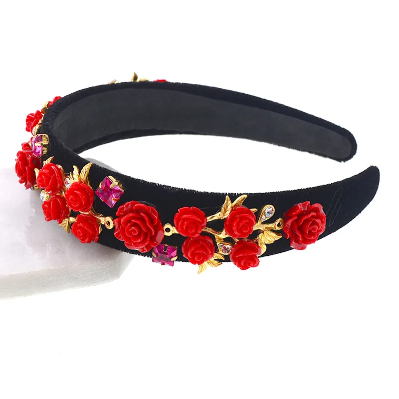 Роскошная красная корона в стиле барокко свадебные тиары и короны полукруглые