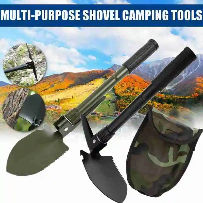 

Outdoor Military Folding Shovel Portable Multifunction Survival Camping Tool Trowel Spade Garden Tool