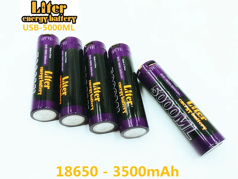 USB провод 5000 мл + 18650 3500 мАч 3 7 в литий ионная батарея аккумуляторная