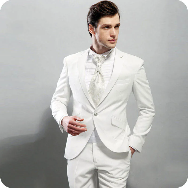 Итальянский белый костюм Homme Terno Masculino смокинг жениха мужские свадебные костюмы