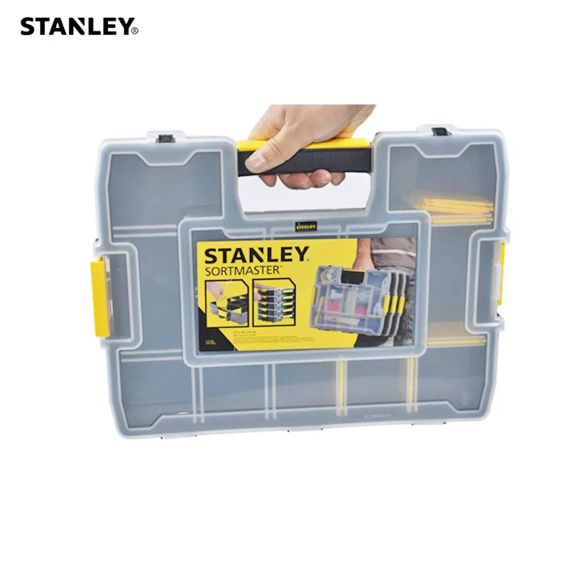 Stanley removable dividers plastic organizer box small parts compartment case storage containers for small things screw tool bit
