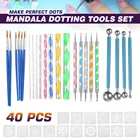 Для выведения токсинов, 40 шт DIY нажмите с силой так стержни ручки мандалы живописи пунктирные инструменты деревянная камни Искусство ремесло рисунок ногтей Искусство ремесло украшения ручной работы