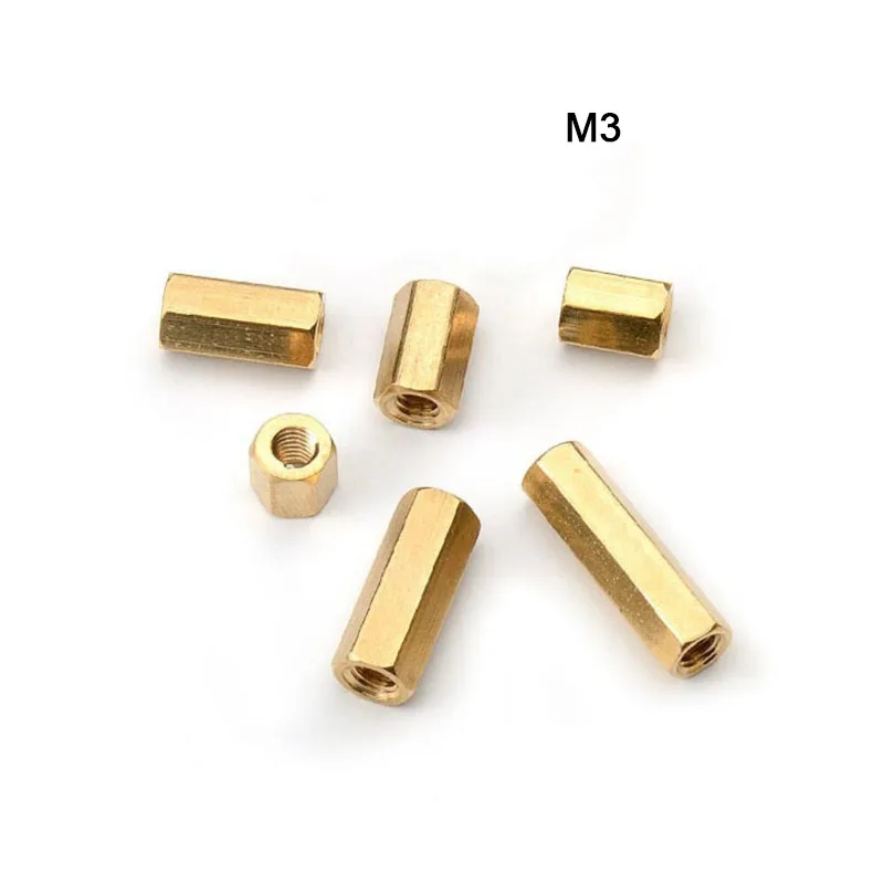 

Columns Hexagonal Isolation Post 5pcs M3 Double Pass Copper Column Flat Head Hollow Copper 16mm-60mm Length High Quality