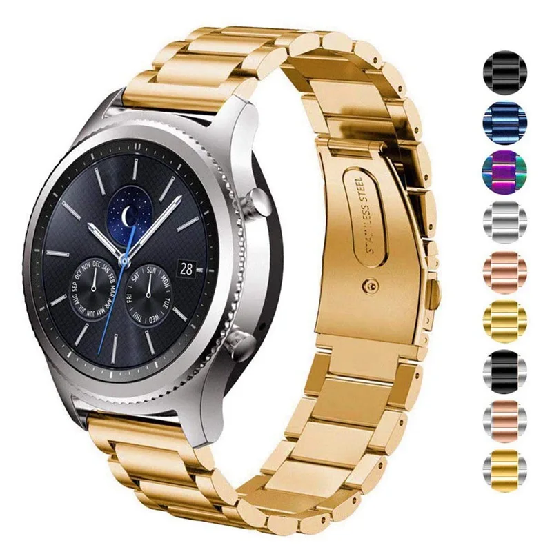 Ремешок для Samsung Gear S2/S3 быстросъемный металлический браслет из нержавеющей стали
