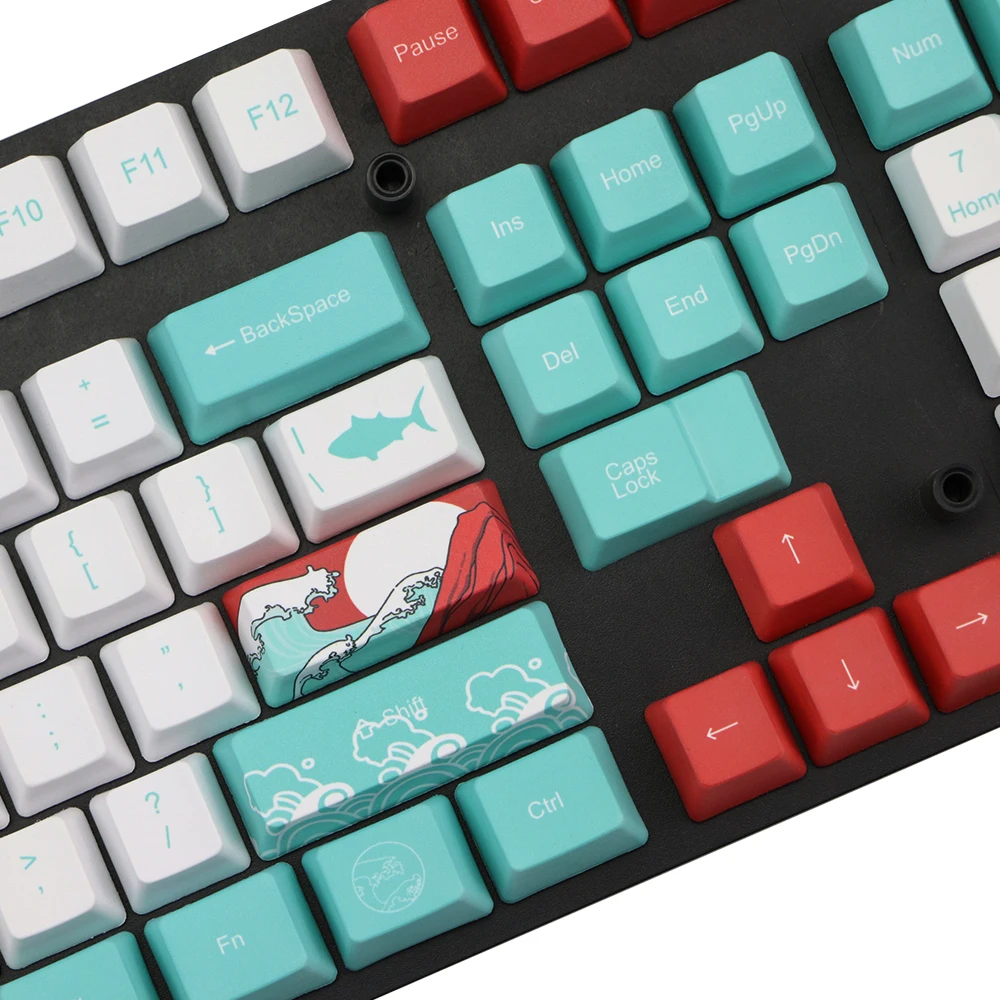 Пятисторонний краситель PBT Keycap 108 клавиш OEM профильные колпачки для diy Gk61 gh60 TKL87