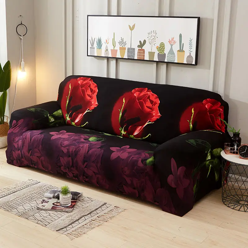 Color 2 Эластичный спандекс диван крышка плотно Обёрточная бумага все включено диван Чехлы для Гостиная секционная крышка Любовь Сиденье Патио Мебель - Цвет: Color 2