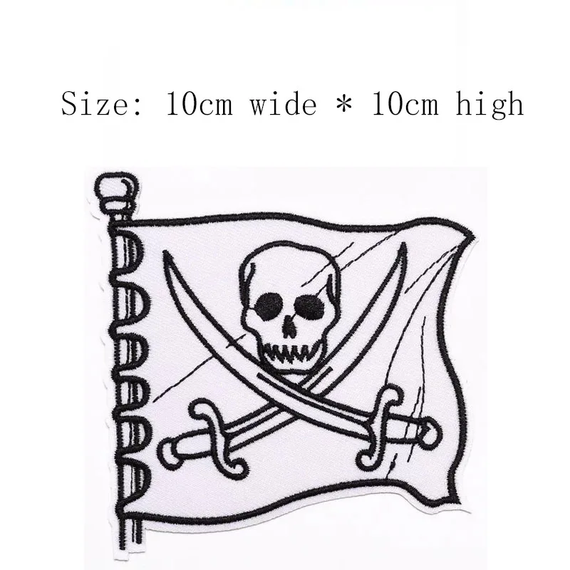 1 шт. Бесплатная доставка флаг пиратский и рыцарский 10 см Вышивка Железо на шитье