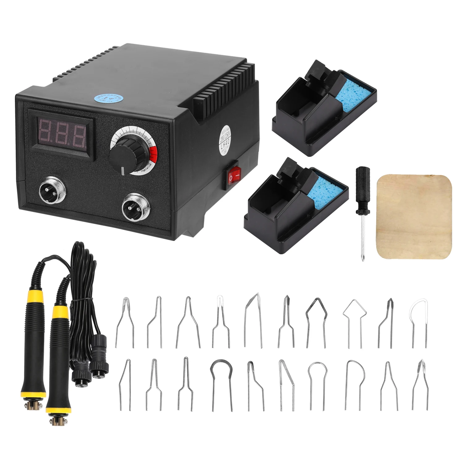 

100W Pyrography Machine Multifunctional Digital Display Electric Gourd Wooden Pyrography Set with 20pcs Heating Pen Heads