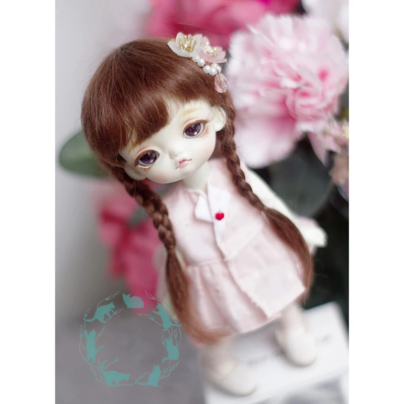 Кукла Bybrana BJD с париком 1/3 1/4 1/6 1/8 1/12 мохеровая редисовая красная оплетка|for dolls|1/4