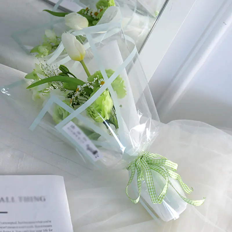 Стекло обертка товары для флористики и изображениями красочного цветка