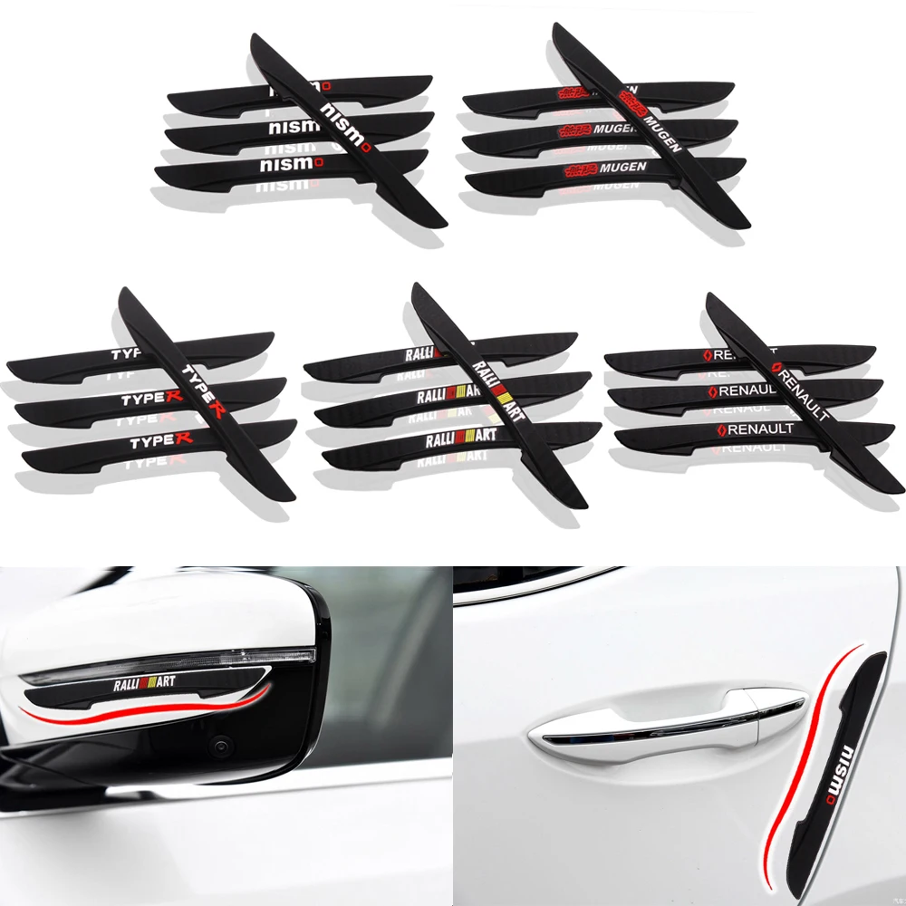 4 шт. Автомобильная Противоударная полоса боковые края двери защитная наклейка