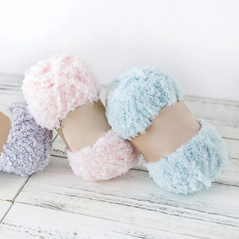 Шерстяная Толстая Коралловая бархатная пряжа 50 г/шар мягкая детская ручное