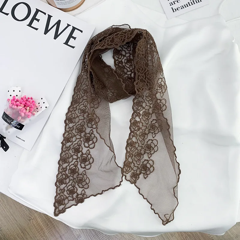 120*13 см вязаный шарф из пашмины шаль с вышивкой кружевная розовым узором