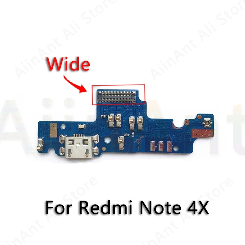 Note 4X Wide USB Дата зарядный порт зарядное устройство док-разъем гибкий кабель для Xiaomi Redmi Note 3 3s 4 4x Pro Prime Замена - Цвет: Note 4X Wide