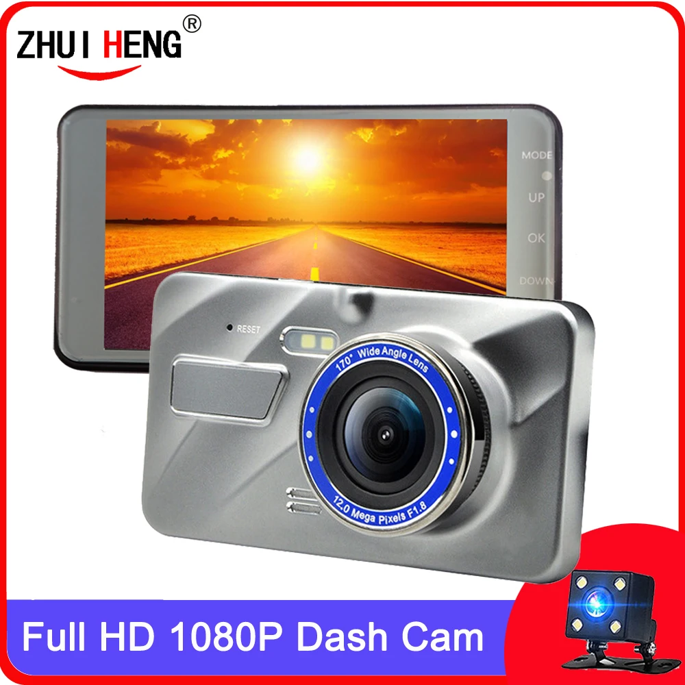 X5 Car DVR Dash Camera Rear View Video Recorder 4" 1080P HD WDR Loop Recording G-sensor Night Vision 170 Wide Angle Dash Cam