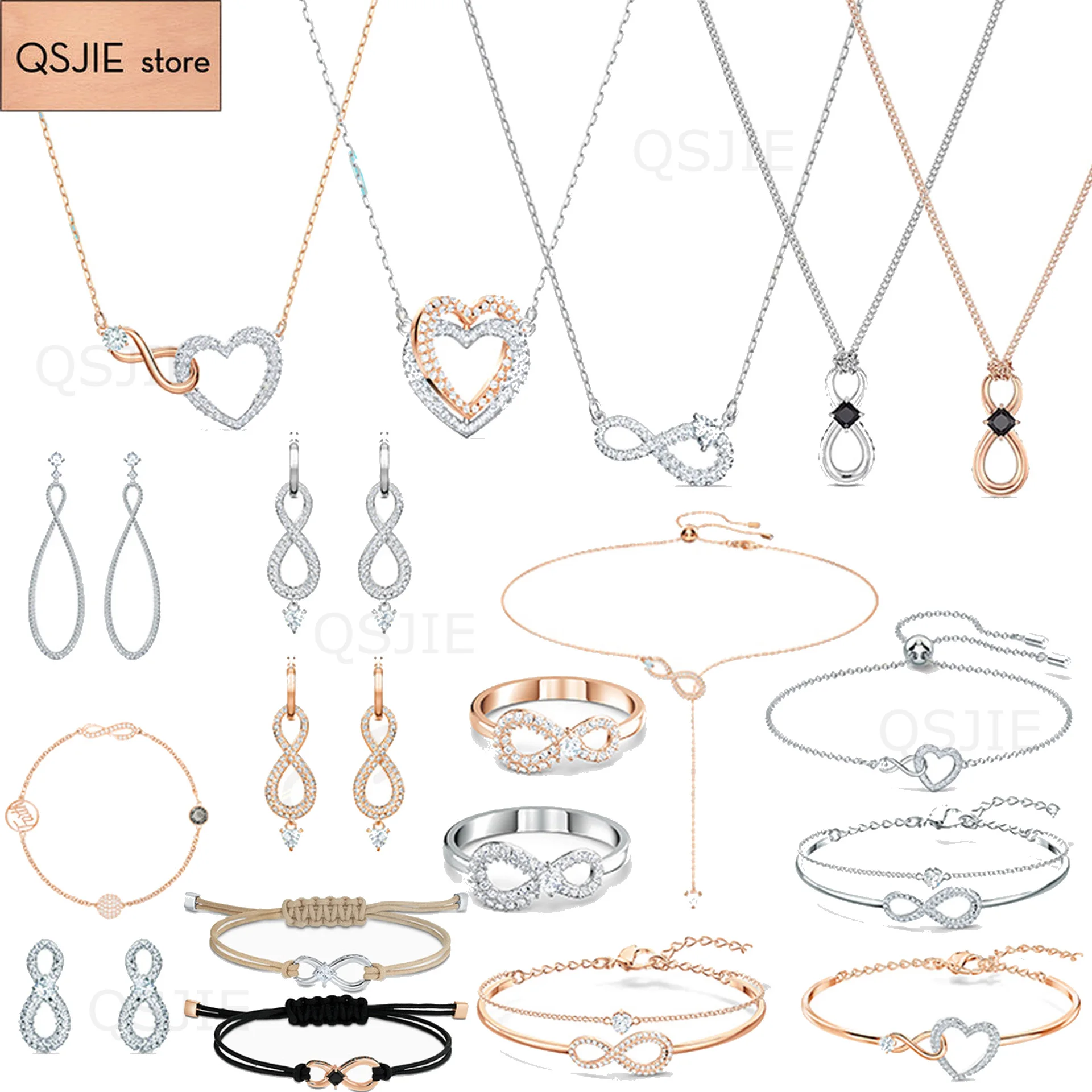 

Fashion Jewelry SWA1: 1 Heart-Shaped 8-Shaped Bracelet Suitable For Female Girls Charming Wedding Gifts
