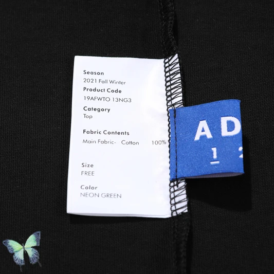 

Ader Error T Shirt High Quality 1:1 Men Women Posting Letters Adererror T-shirt 100% Cotton with Wash Tag