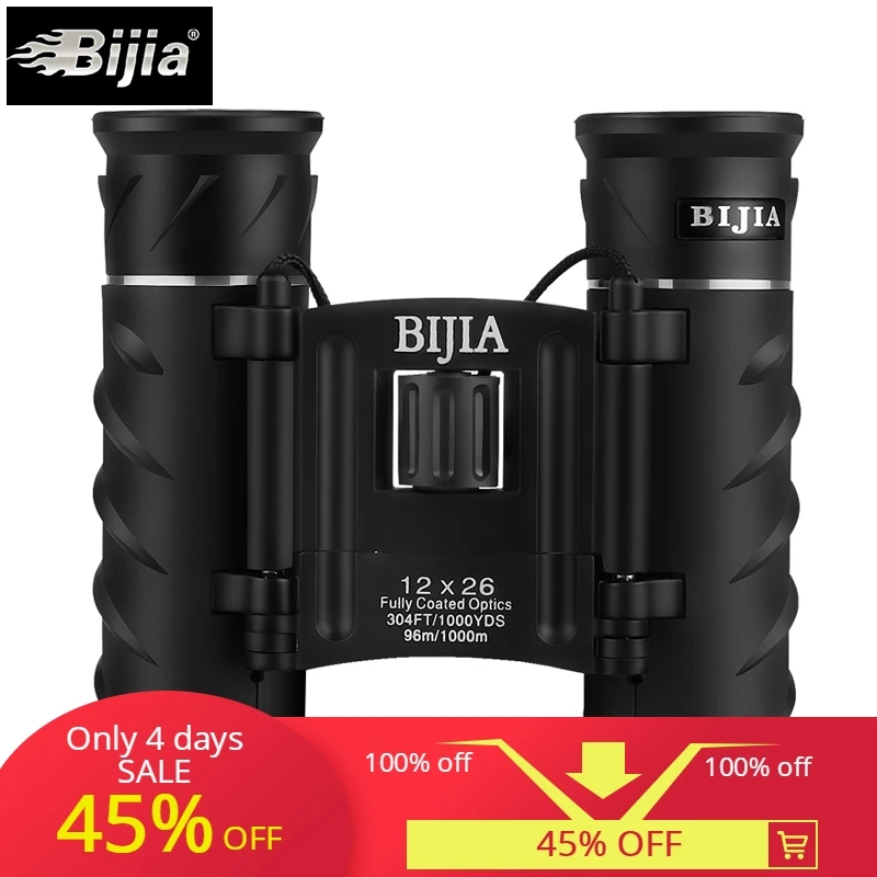 Складной мини-бинокль BIJIA 12x26 водонепроницаемый телескоп очки для охоты кемпинга