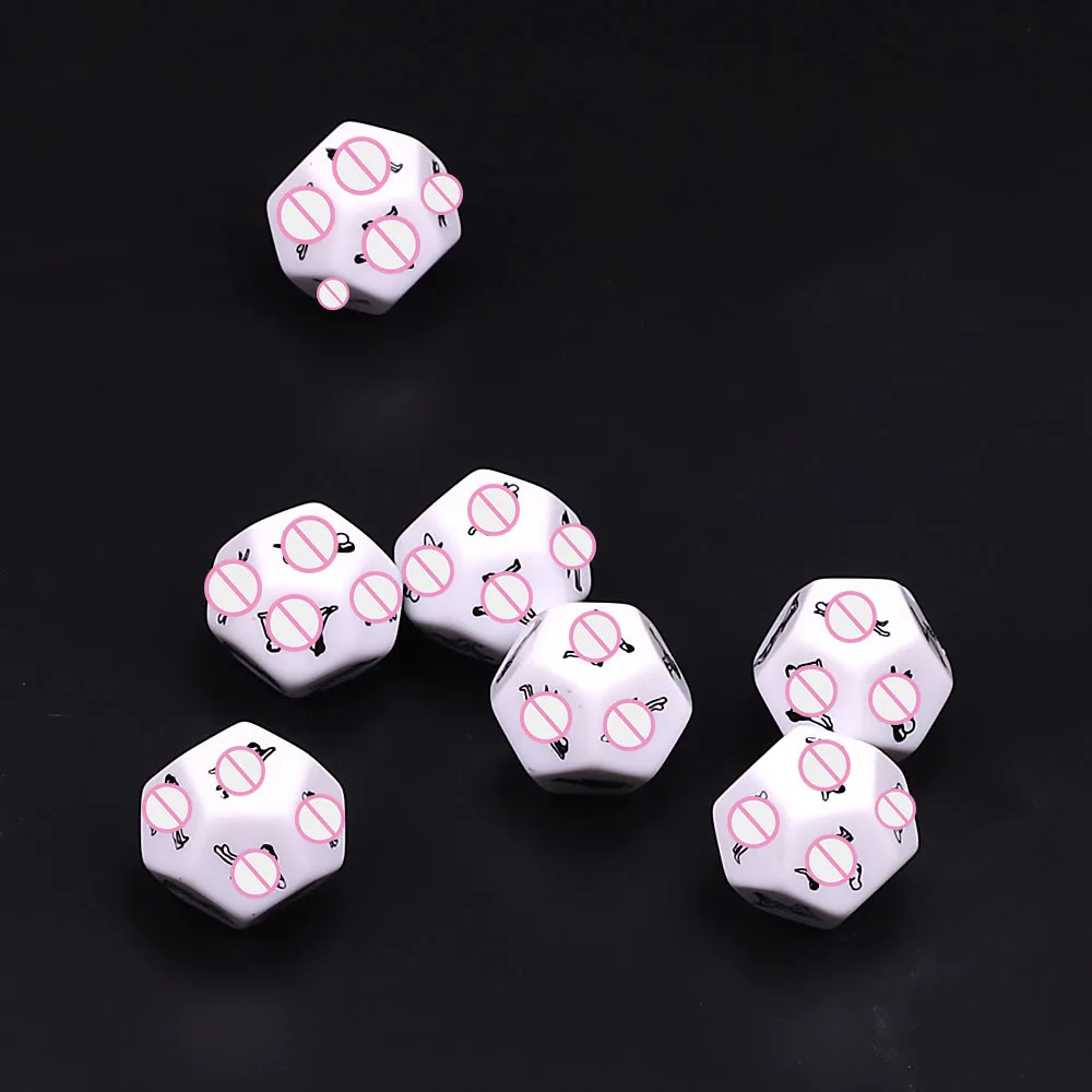 White Luminous 12 Face Sex Toys Color Sexy Posture Flirting Dice Adult Products Alternative |