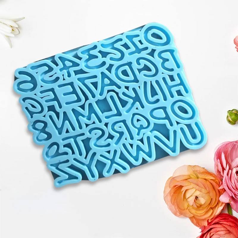 

English Letters Number Pendant Casting Silicone Mould DIY Crafts Jewelry Making Tools Alphabet Epoxy Resin Mold N0HE