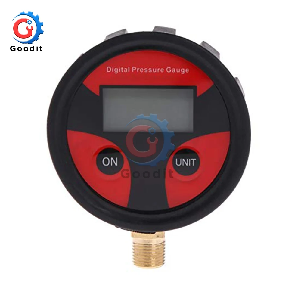 No Backlight 0-200PSI датчик давления воздуха циферблат метр тестер медь+ резина цифровой датчик давления в шинах Инструмент для автомобиля грузовика мотоцикла авто шины - Цвет: No Backlight