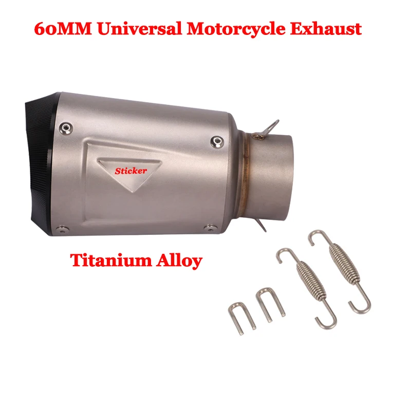 Универсальная мотоциклетная выхлопная труба 60 мм модифицированный глушитель из