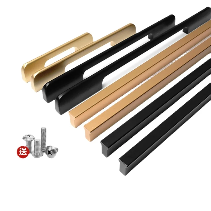 Sliding Door Cabinet Aluminum Alloy Handle Drawer Wardrobe Handle Cabinet Furniture Hardware Extended Cabinet Door Handle