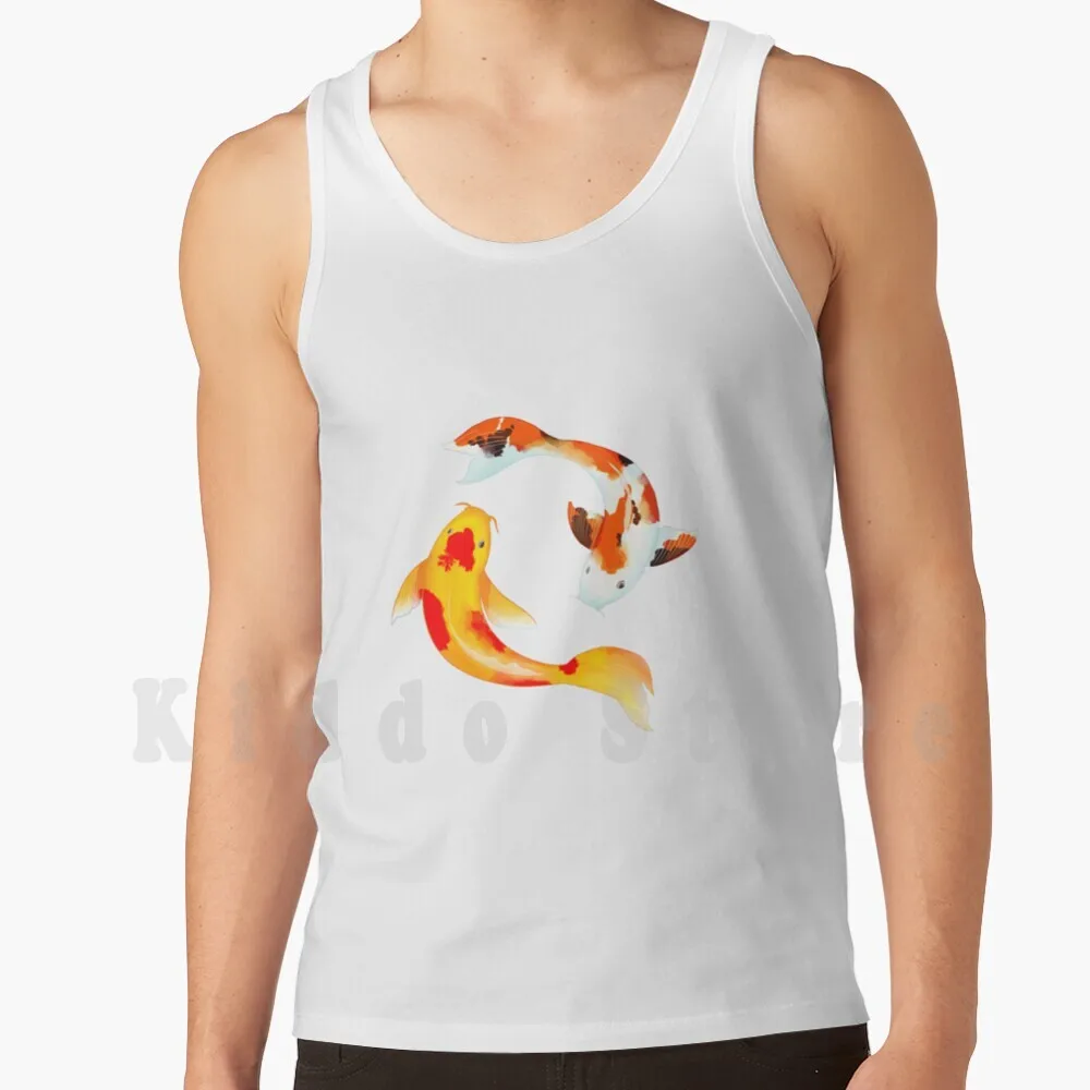 

Circle Of Koi tank tops vest sleeveless Koi Fish Japan Japanese Cool Tattoo Carp Sakura Cherry Blossom