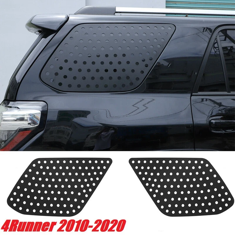 

Aluminum Alloy Black Rear Triangular Window Louver Cover Trim for Toyota 4Runner 2010-2020