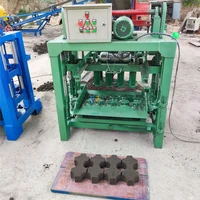 automatic concrete cement clay fly ash sand hollow paving stone brick and block making machine construction machine in stock