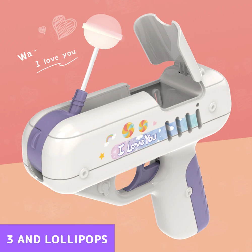 

Love Surprise Lollipop Gun Candy Gun Sugar Lollipop Gun Sweet Toys Gift for Boy Friend Children Toy Friend Boyfriend Kids Gift