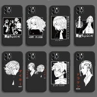 punqzy tokyo revengers manjiro sano clear phone case for iphone 13 11 12 pro max xs xr 7 se x 8 6plus cute anime soft tpu cover