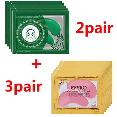 5pair style 10 EFERO, 5 пар = 10 шт., коллагеновая маска для глаз, подушечки для глаз, гидрогелевые патчи для ухода за кожей, маска для глаз, против темных кругов, против отечности, маска для лица - Цвет: 5pair style 10