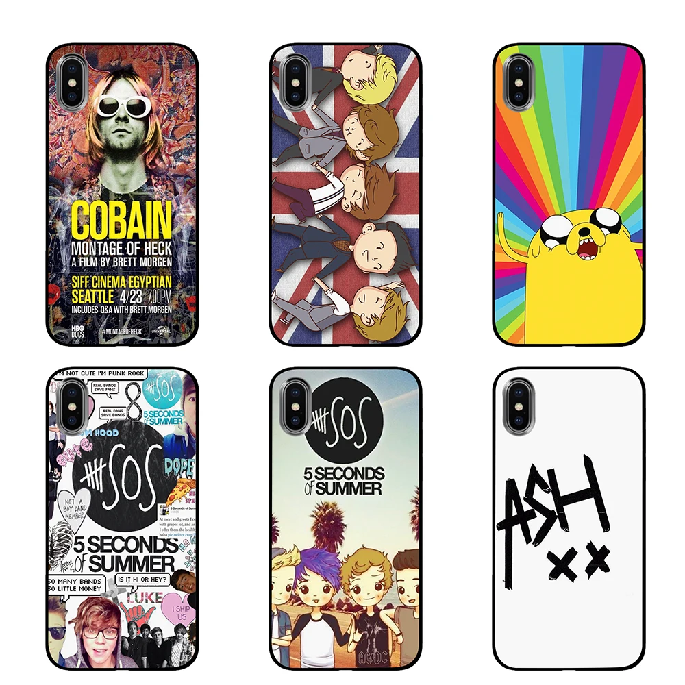 Смайлик логотип с лицом черный ТПУ для iPhone 5 5S SE 6 6s 7 8 Plus X XS Max XR телефонные чехлы |
