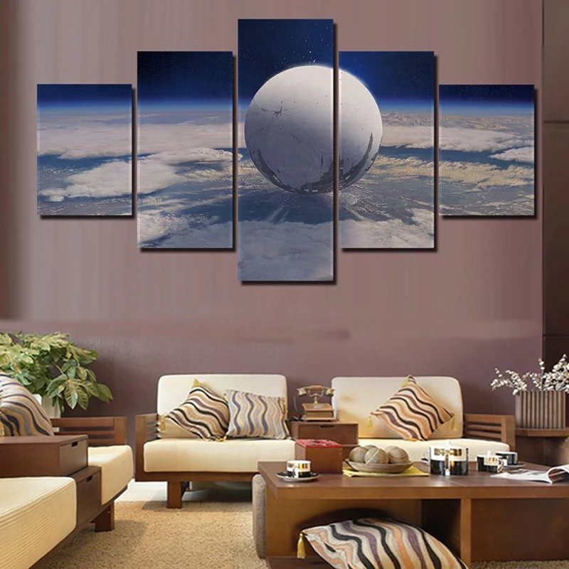 

5 Piece Destiny Ball Poster Modular Canvas Pictures Print Frameless Wall Art Canvas Paintings Wall Decorations for Living Room