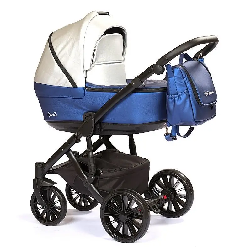 Прогулочная коляска Mr Sandman Apollo G детская из экокожи трансформер синяя для