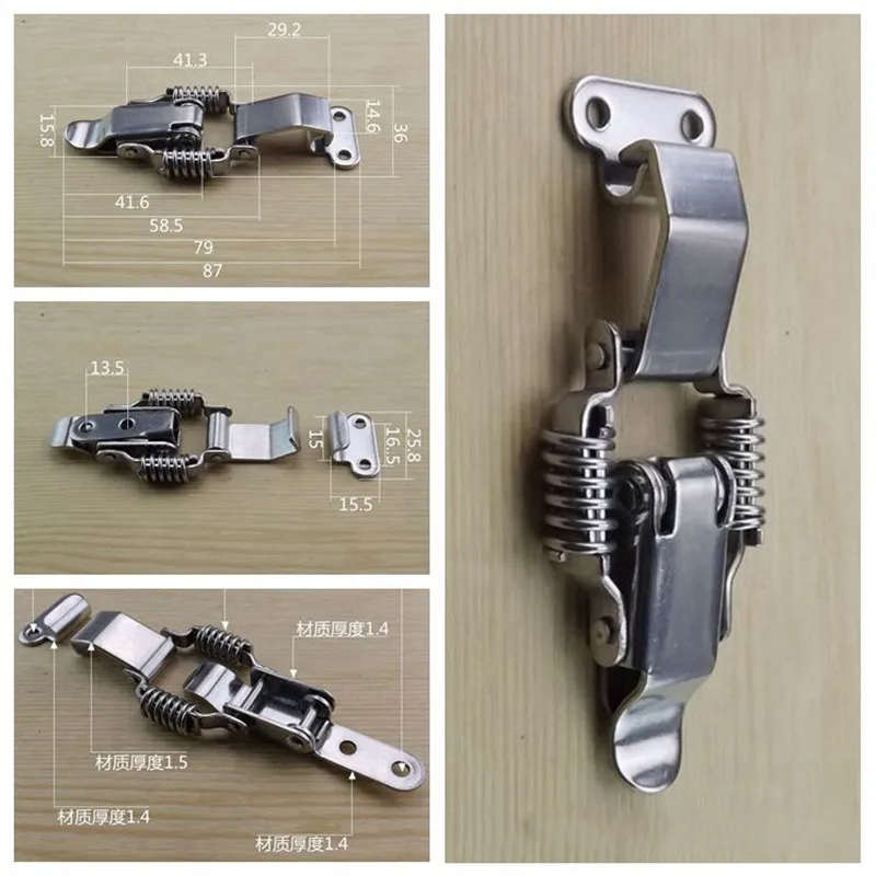 Двойная пружинная защелка из нержавеющей стали для груди переключатель коробка